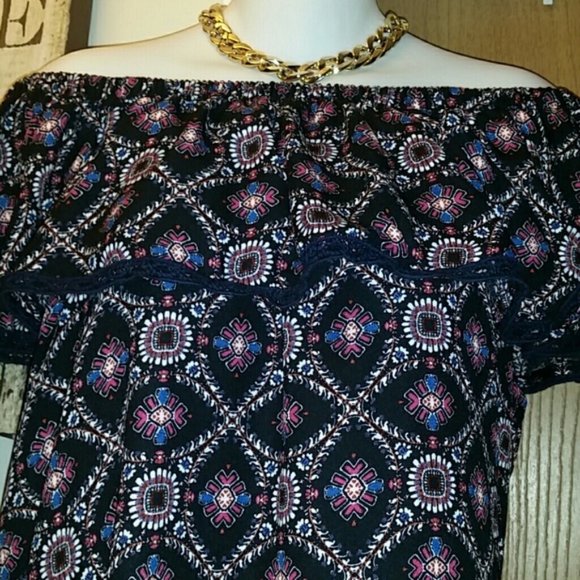 Off Shoulder Floral Dress - Picture 2 of 2